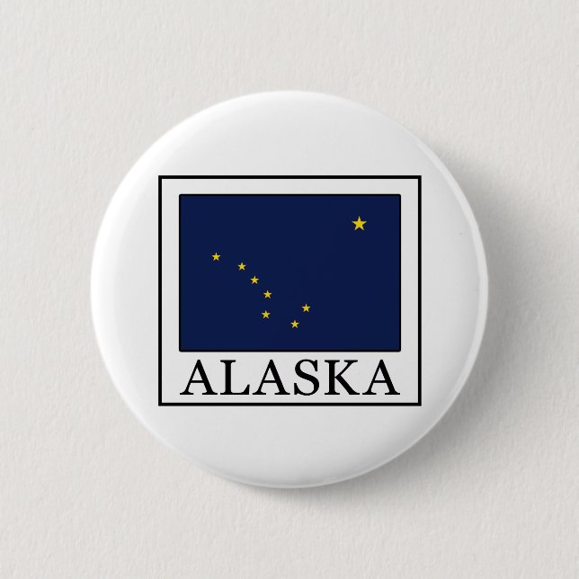 Alaska 6 Cm Round Badge (Front)