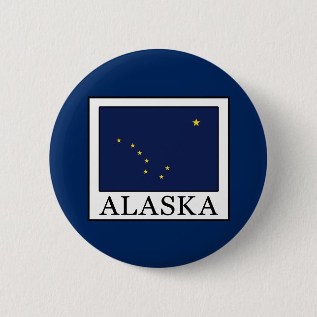 Alaska 6 Cm Round Badge (Front)