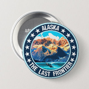 Alaska 7.5 cm round badge