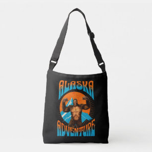 Alaska Adventure Funny Sasquatch Crossbody Bag