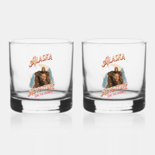 Alaska Adventure. Take the Journey Bigfoot Whiskey Glass
