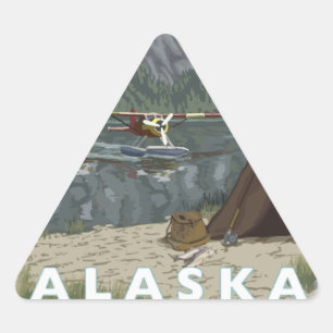 Alaska Aeroplane Triangle Sticker