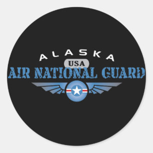 Alaska Air National Guard Classic Round Sticker