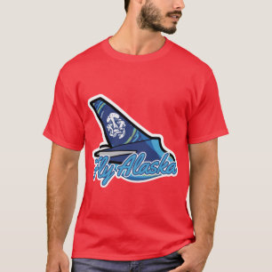 Alaska Airline Pilot on Mushrooms Fly Alaska Overs T-Shirt