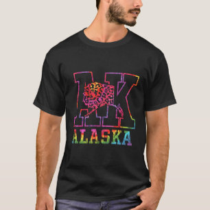 Alaska AK State Map with Leopard Pattern Fill T-Shirt