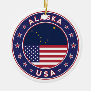 Alaska, Alaska t-shirt, Alaska sticker, Alaska bag Ceramic Ornament