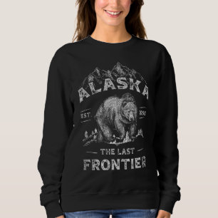Alaska Alaskan Wildlife Bear Last Frontier Aurora Sweatshirt