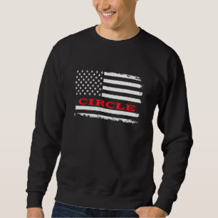 Alaska American Flag Circle Usa Patriotic Souvenir Sweatshirt