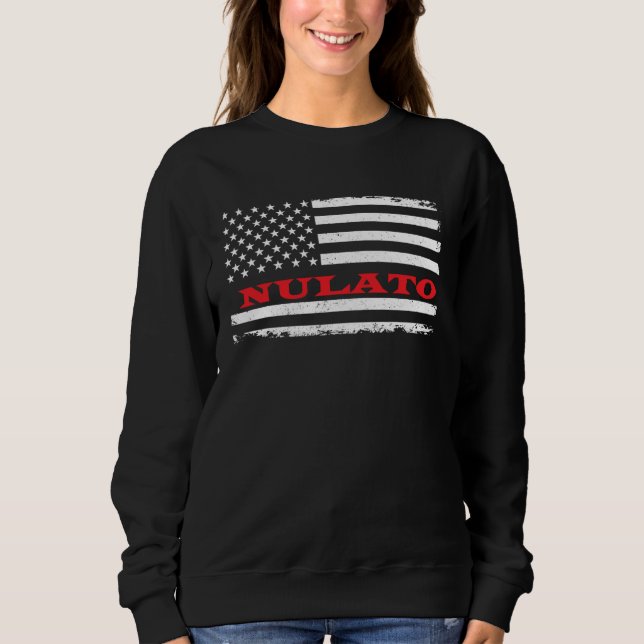 Alaska American Flag Nulato USA Patriotic Souvenir Sweatshirt (Front)