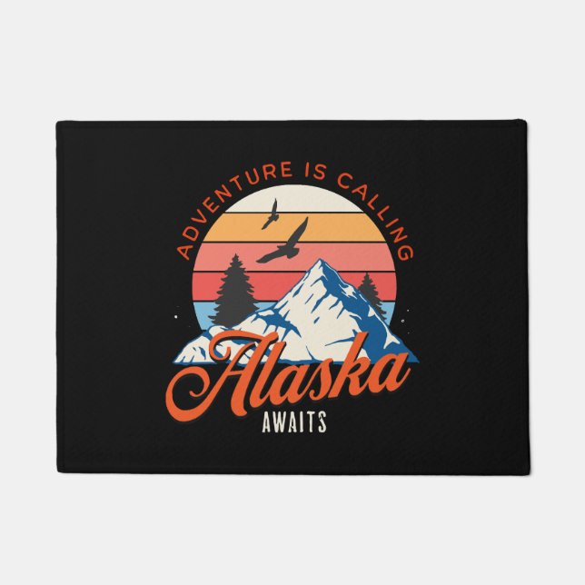 Alaska Awaits! Doormat (Front)