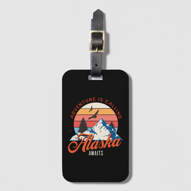 Alaska Awaits! Luggage Tag (Front Vertical)