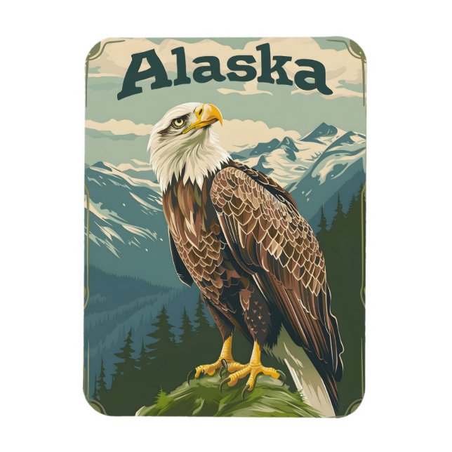 Alaska Bald Eagle Magnet (Vertical)