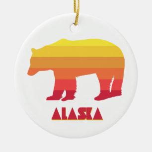 Alaska Bear Ceramic Ornament