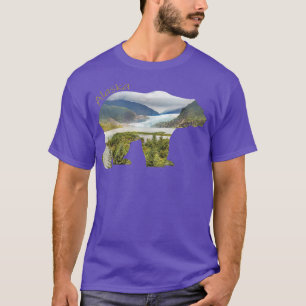 Alaska Bear - Grizzly Bear With Alaska Mountains45 T-Shirt