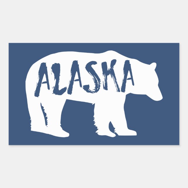 Alaska Bear Rectangular Sticker (Front)