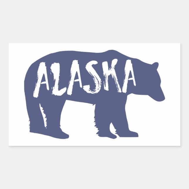 Alaska Bear Rectangular Sticker (Front)