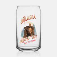 Alaska Bigfoot Adventure Retro Wilderness Art