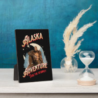 Alaska Bigfoot Adventure Retro Wilderness Art