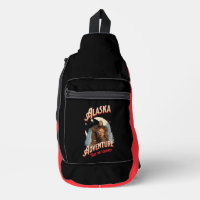 Alaska Bigfoot Adventure Retro Wilderness Art