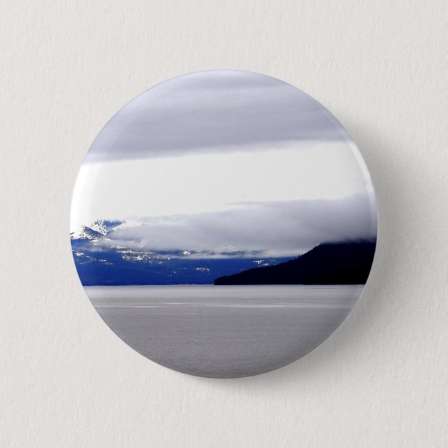 Alaska Blues 6 Cm Round Badge (Front)