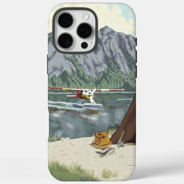 Alaska Bush Plane And Fishing Travel Case-Mate iPhone Case (Back)