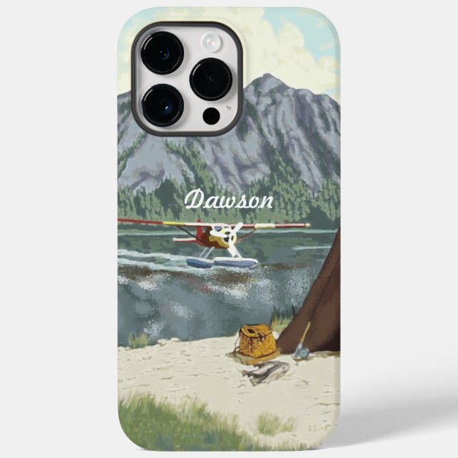 Alaska Bush Plane And Fishing Travel Case-Mate iPhone Case (Back)