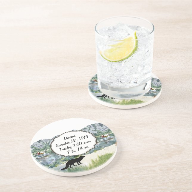 Alaska Bush Plane And Fishing Travel Coaster (Side)