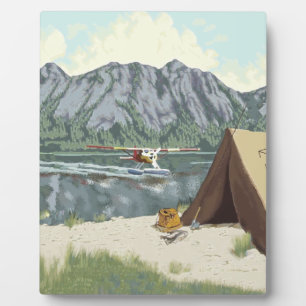 Alaska Bush Plane And Fishing Travel Plaque