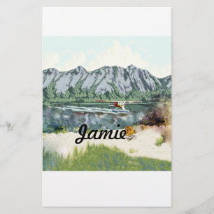 Alaska Bush Plane And Fishing Travel Stationery