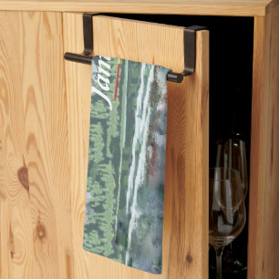 Alaska Bush Plane And Fishing Travel Tea Towel