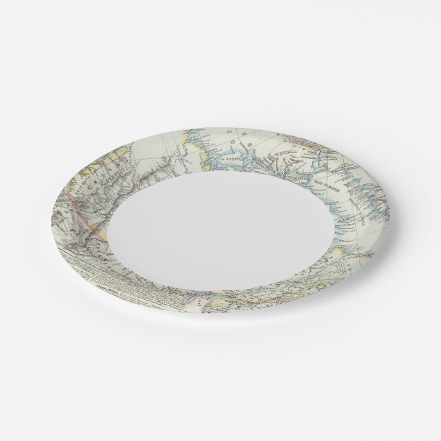Alaska, Canada, Greenland Paper Plate (Angled)