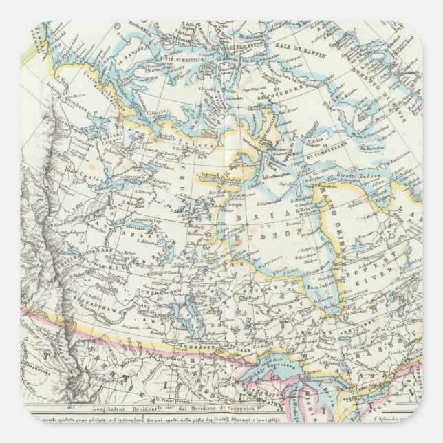 Alaska, Canada, Greenland Square Sticker (Front)