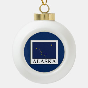 Alaska Ceramic Ball Christmas Ornament