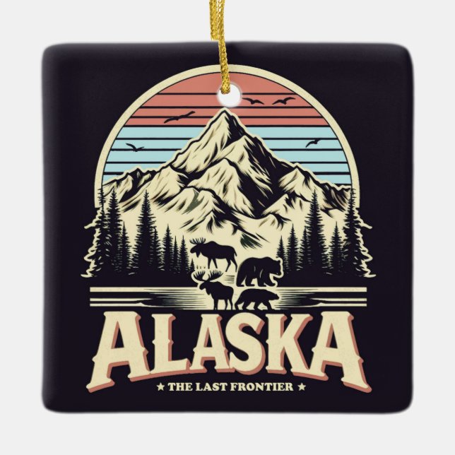 Alaska Ceramic Ornament (Front)