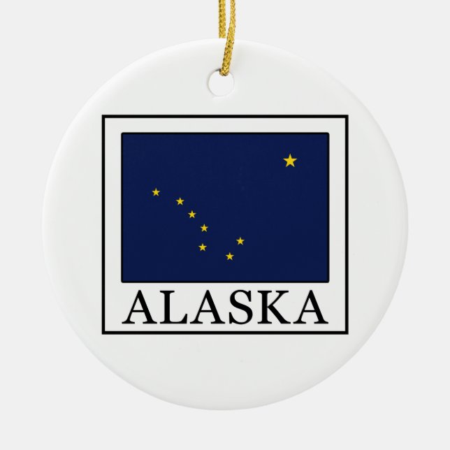 Alaska Ceramic Tree Decoration (Front)