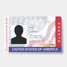 ALASKA - Child ID Card Badge