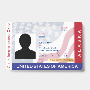 ALASKA - Child ID Card Badge