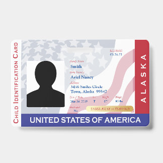 ALASKA - Child ID Card Badge