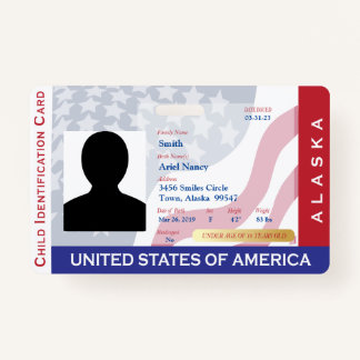 ALASKA - Child ID Card ID Badge