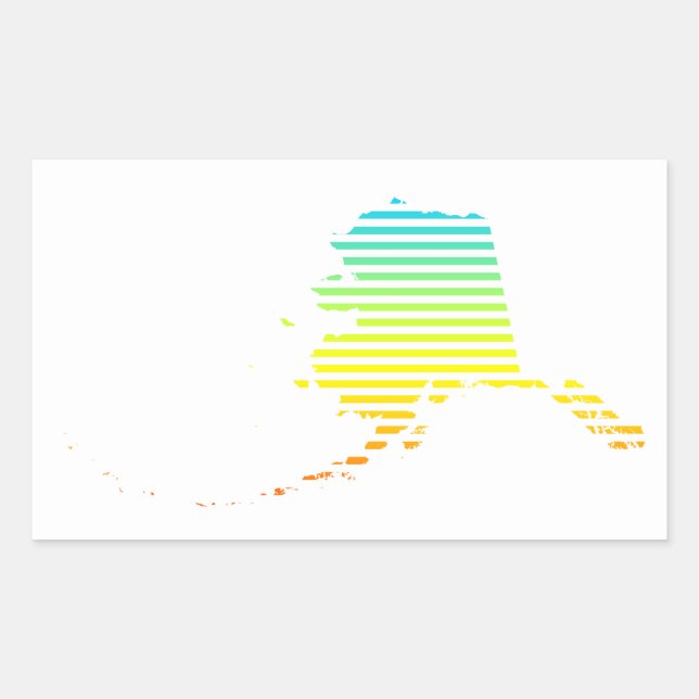 alaska chill fade rectangular sticker (Front)