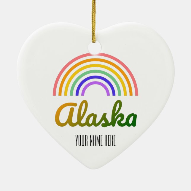 Alaska - Christmas - Personalised Ceramic Ornament (Back)