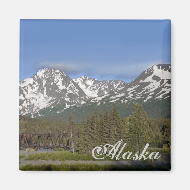 Alaska Chugach Mountain Magnet (Front)