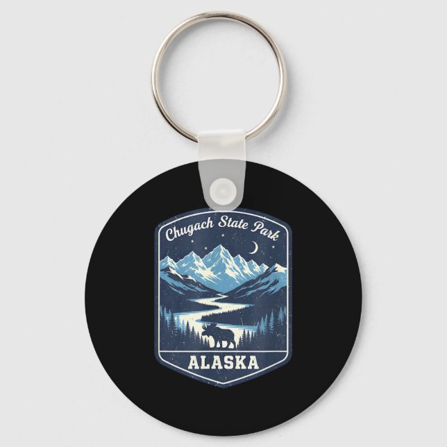 Alaska chugach state park moose mountain river key ring (Front)