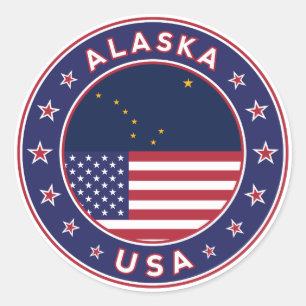Alaska Classic Round Sticker