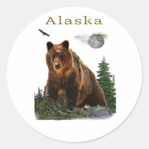 Alaska Classic Round Sticker
