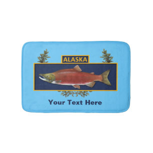 Alaska Combat Fisherman Badge Bath Mat