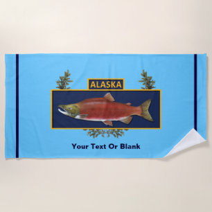 Alaska Combat Fisherman Badge Beach Towel