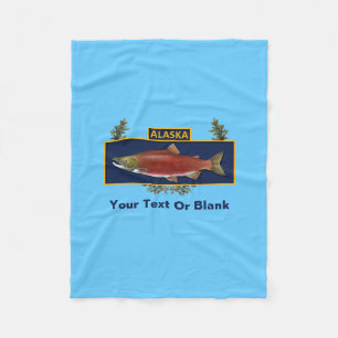 Alaska Combat Fisherman Badge Fleece Blanket