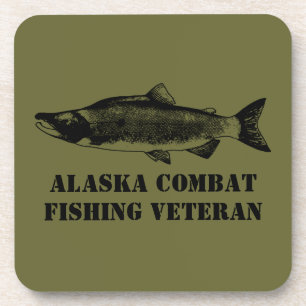 Alaska Combat Fishing Veteran Coaster