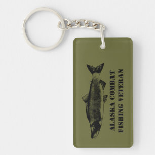 Alaska Combat Fishing Veteran Key Ring
